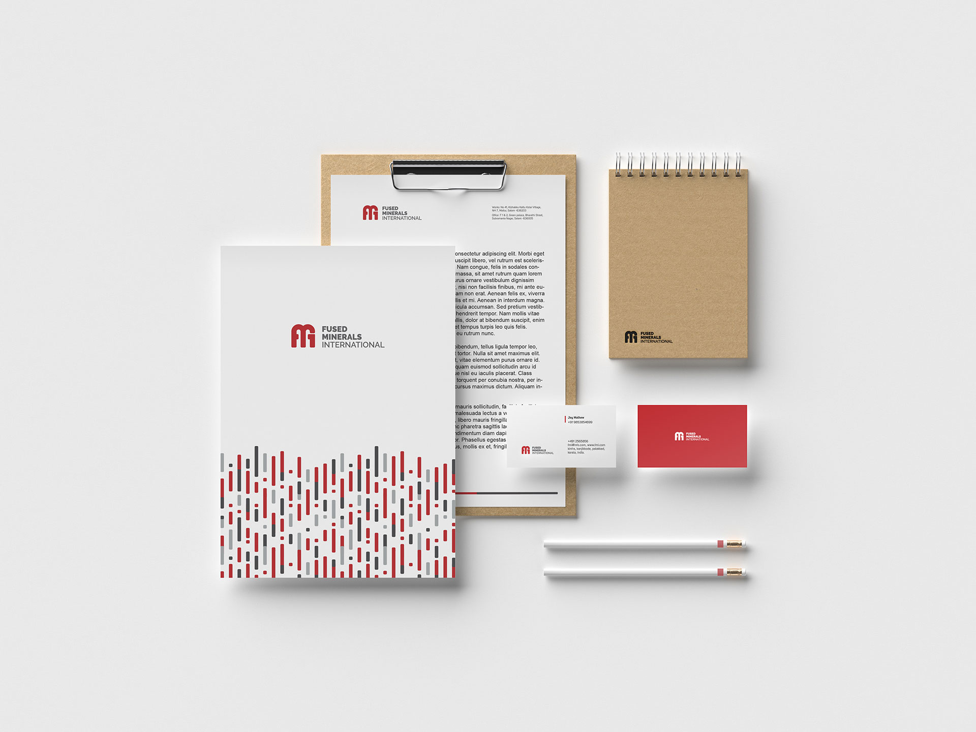 Fused Minerals International (FMI) Stationaries Branding