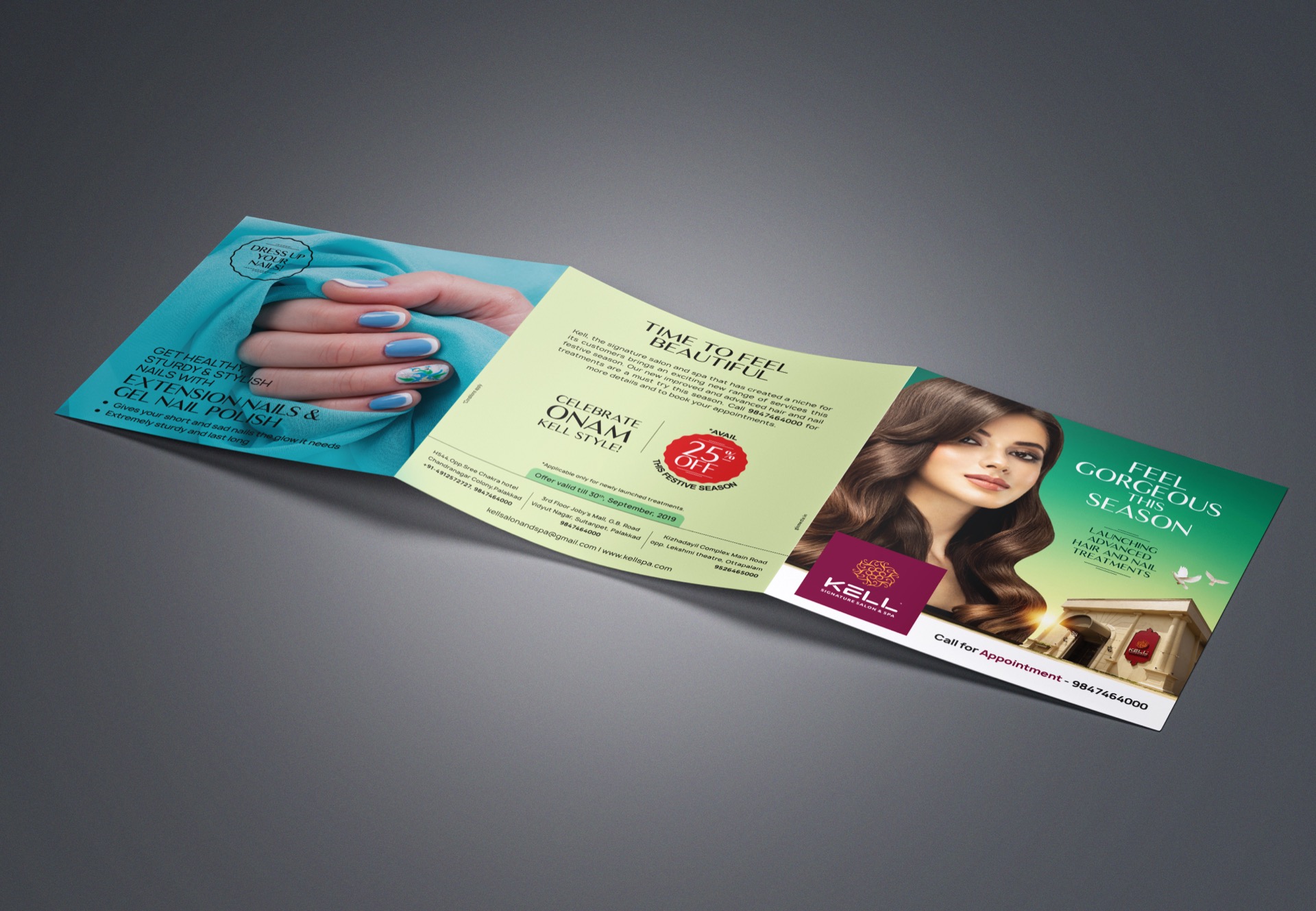 KELL Signature Salon & Spa Brochure Design